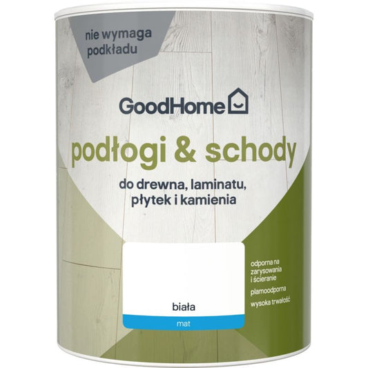 GoodHome Reno gulvmaling til renovering hvid mat 0,75 l