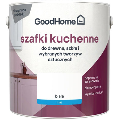 GoodHome Reno renoveringsmaling til skab, mat hvid, 2 l