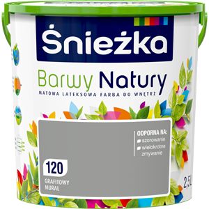 Snežka Barwy Natury grafitgrå muralmaling 2,5 l