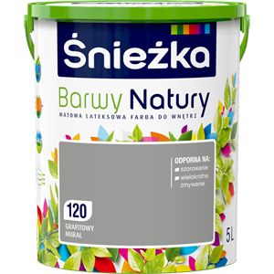 Sneżka Barwy Natury grafitgrå vægmaling 5 l