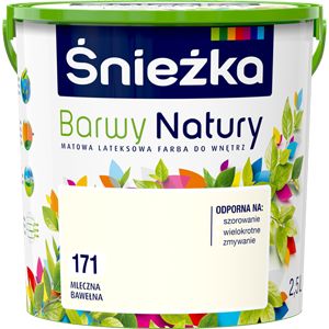 Snežka Barwy Natury maling i farven Mælkebomuld 2,5 l