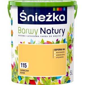 Sneżka Barwy Natury maling i solskinsglød, 5 l