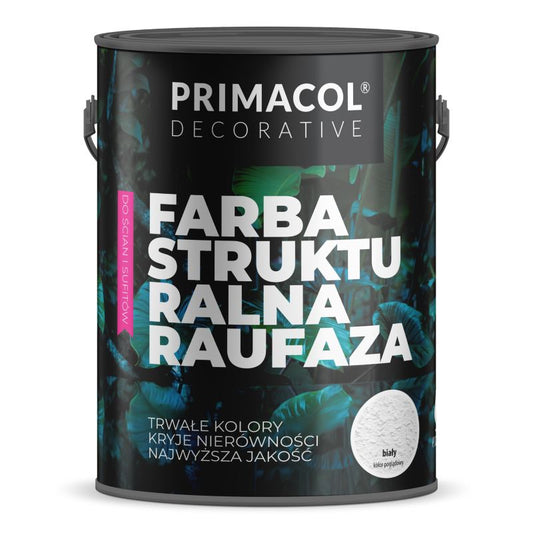 Strukturlak farve Colours Raufaza hvid 5 l