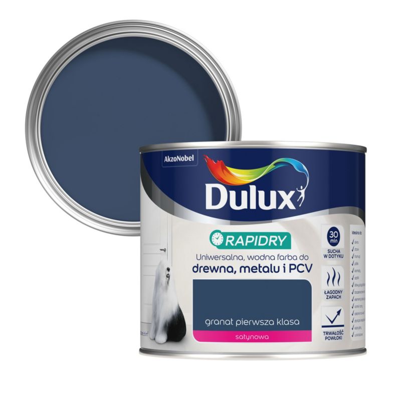 Dulux Rapidry universal maling i farven "Granat første klasse" 0,4 l