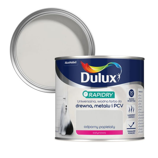 Dulux Rapidry universalmaling modstandsdygtig askesgrå 0,4 l