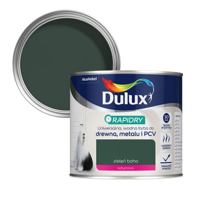 Dulux Rapidry universalmaling boho grøn 0,4 l