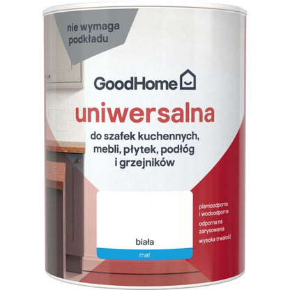 GoodHome Reno universalmaling hvid mat 0,75 l