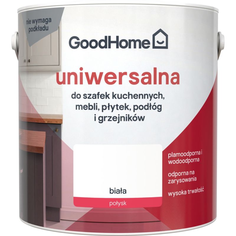 GoodHome Reno universalmaling hvid blank 2 l