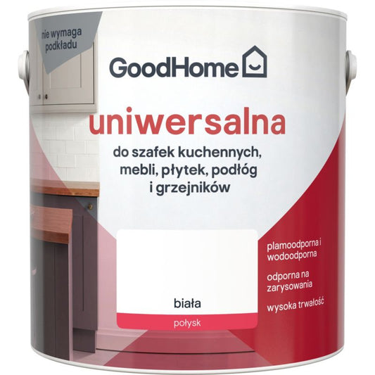 GoodHome Reno universalmaling hvid blank 2 l