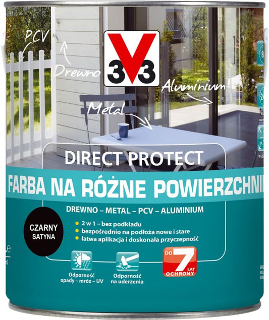 V33 Direct Protect maling sort 2,5 l