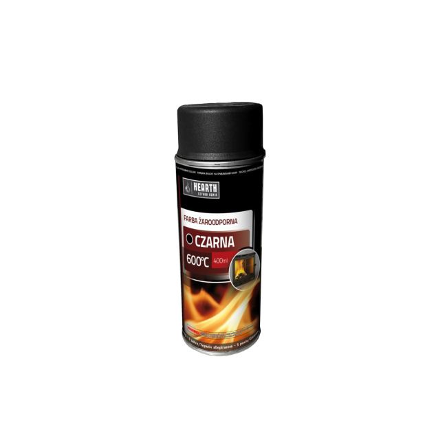 Højtemperaturbestandig maling Hearth 600°C sort 0,4 l