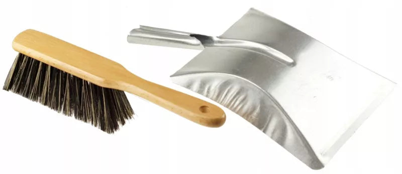Fejesæt med Bækkenskovl og Kost 37 cm Galvaniseret Stål