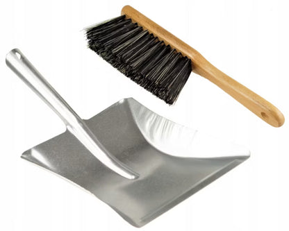 Fejesæt med Bækkenskovl og Kost 37 cm Galvaniseret Stål