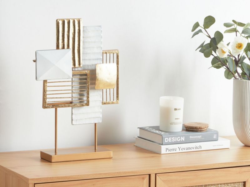 Dekorationsfigur Boron i jern med moderne glamour i guld, 1 stk.