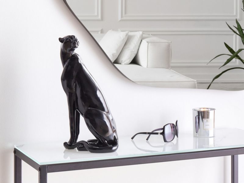 Dekorativ figur Broye i syntetisk harpiks, moderne glamour, sort, 1 stk.