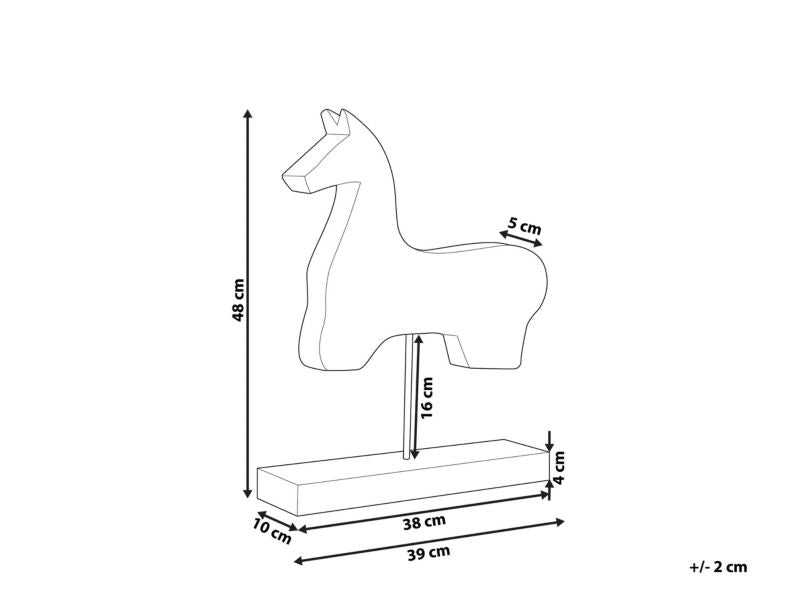 Dekorationsfigur Colima i paulowniatræ Cottage Rustik Lys træ 1 stk.