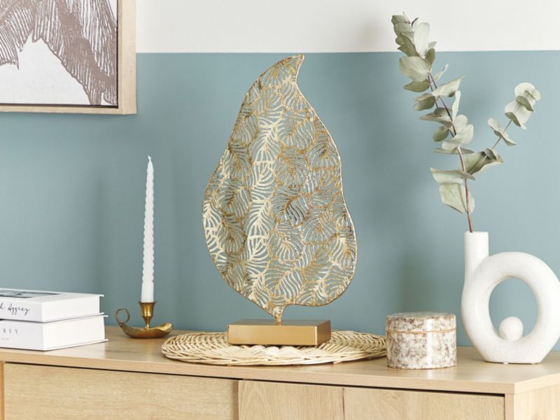 Dekorativ figur Lithium Jern Moderne glamour i guld, 1 stk.
