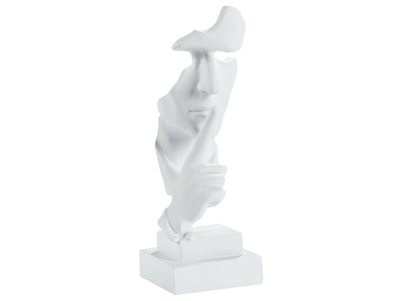 Dekorationsfigur Raahe i syntetisk harpiks, minimalistisk, moderne, hvid, 1 stk.