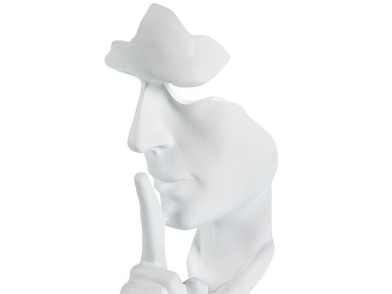 Dekorationsfigur Raahe i syntetisk harpiks, minimalistisk, moderne, hvid, 1 stk.