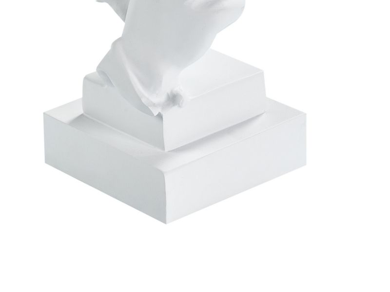Dekorationsfigur Raahe i syntetisk harpiks, minimalistisk, moderne, hvid, 1 stk.