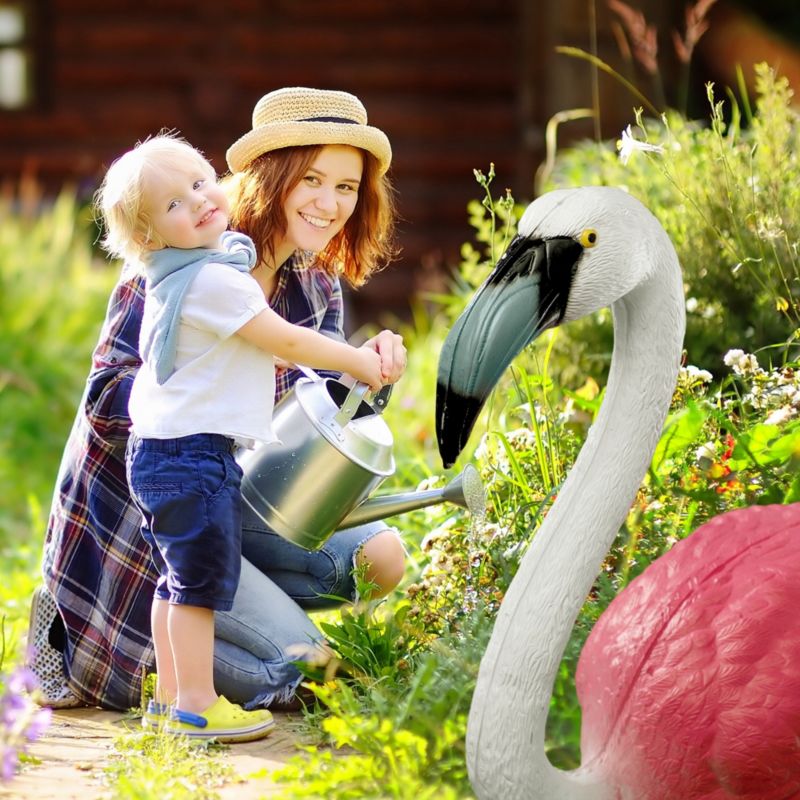 KADAX havefigur flamingo 80 cm stor XXL dekoration til haven 1 stk.