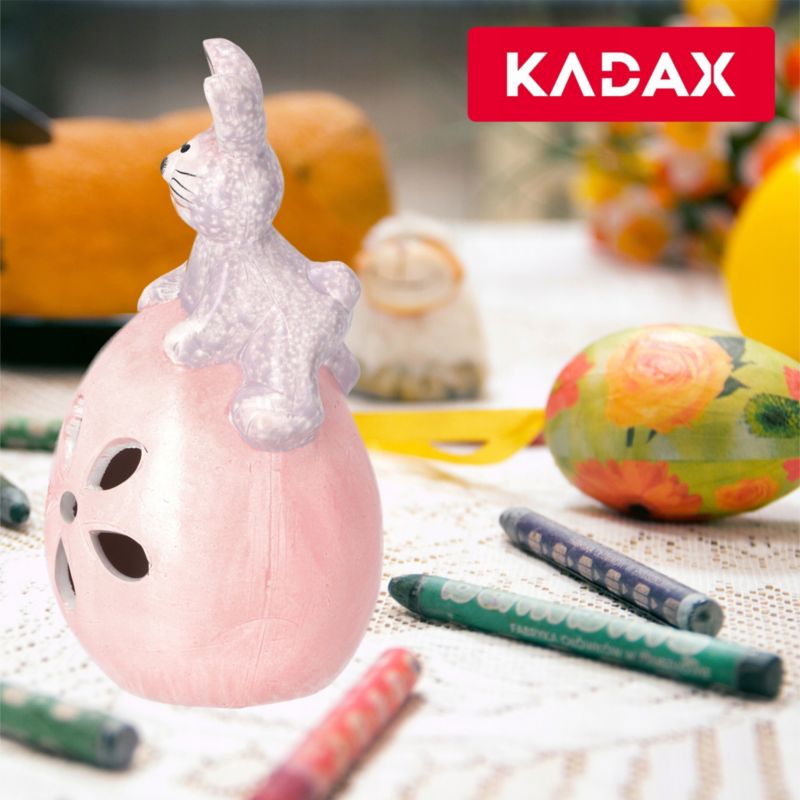 Påskefigur KADAX Kanin på æg keramisk hvid 1 stk.