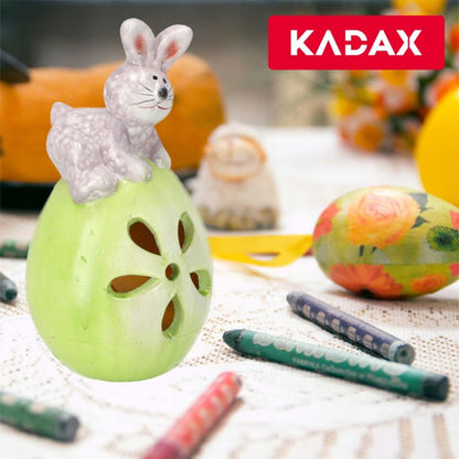 Påskefigur KADAX Kanin på æg keramisk gul 1 stk.