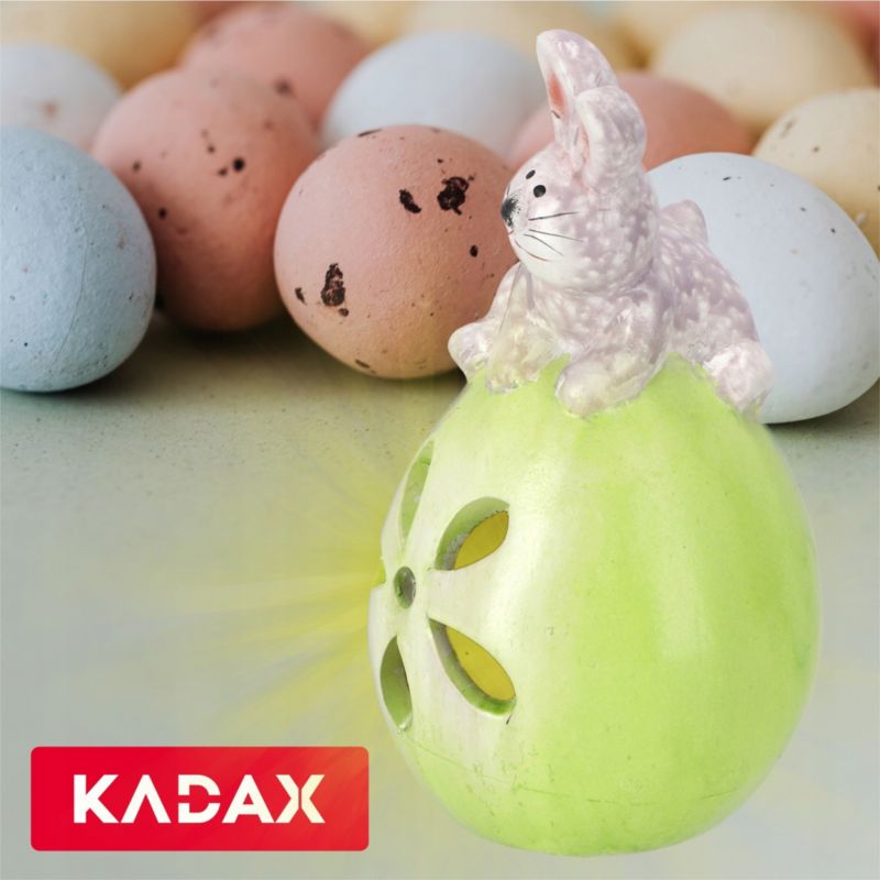 Påskefigur KADAX Kanin på æg keramisk gul 1 stk.