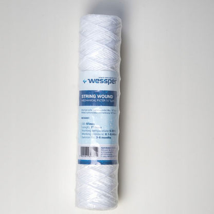 Wessper snorfilter til vand, 10 tommer, 5 mikron, PP5, 1 stk