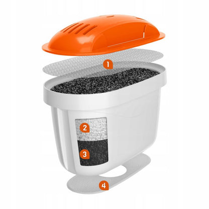 AquaFloow Maxi Hard vandfilter til kander, til hårdt vand, erstatning for Brita, Dafi og Aquaphor, 6 stk.