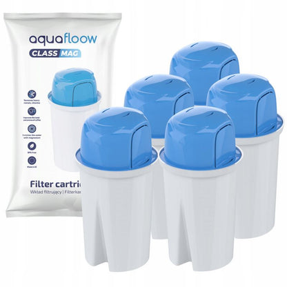 AquaFloow vandfilter med magnesium til filterkander, erstatning til Brita Dafi Classic, 5 stk