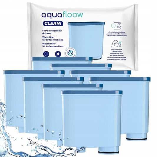 AquaFloow vandfilter til espressomaskiner, erstatning for Philips Saeco med AquaClean-system, 8 stk.