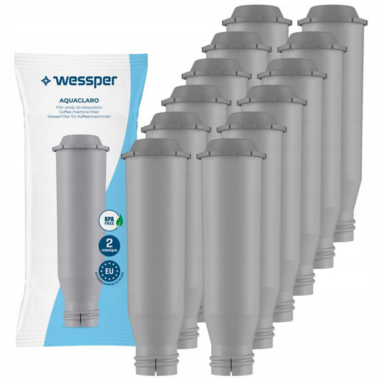 Wessper vandfilter til Krups, Nivona og Melitta espressomaskiner, erstatningsfilter, 12 stk.