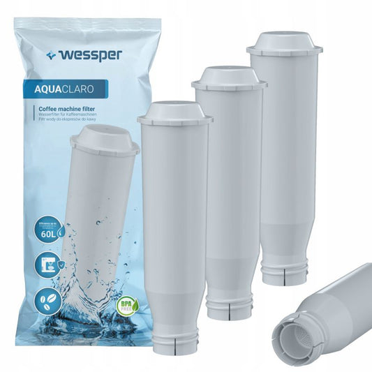 Wessper AquaClaro vandfilter til Krups Nivona espressomaskine, kulbaseret, 3 stk.