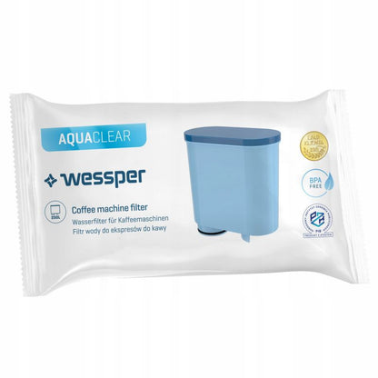 Wessper vandfilter til Saeco Philips espressomaskine, kulfilter, erstatning, 6 stk