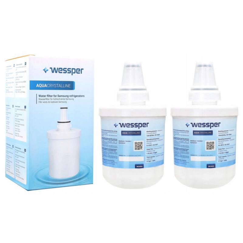 Wessper vandfilter til Samsung køleskab, erstatning DA29-00003F DA29-00003G, 2 stk.
