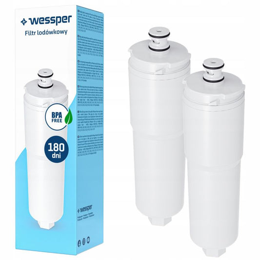 Wessper vandfilter til Whirlpool, Bosch og 3M køleskabe – erstatning WHCFR-PLUS, 2 stk.