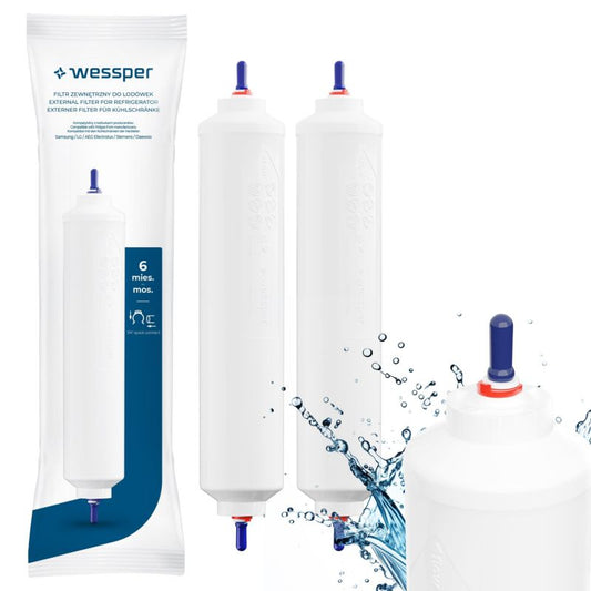 Wessper vandfilter til køleskab – erstatning for Samsung HAFEX/EXP DA29-10105J, aktivt kul, 1 stk.