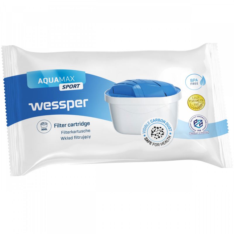 Wessper vandfilter, filterpatron til Dafi og Brita kander, erstatning, 4 stk.