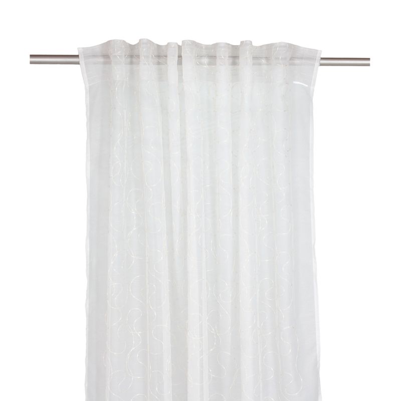 Gardinkappe Arizona 140 x 280 cm hvid broderi