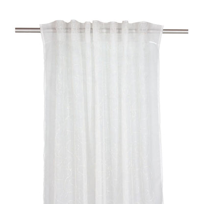 Gardinkappe Arizona 140 x 280 cm hvid broderi