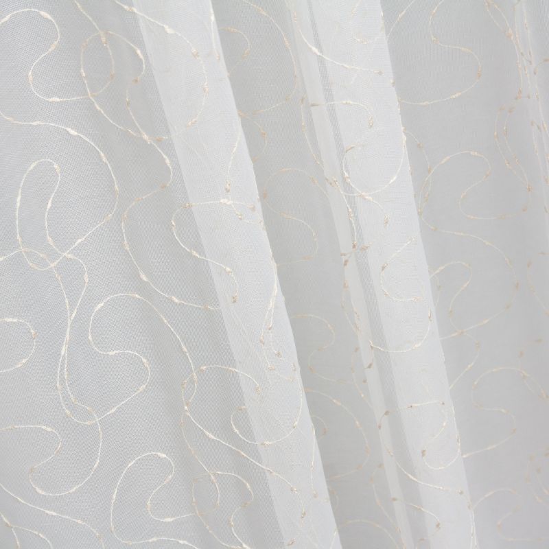 Gardinkappe Arizona 140 x 280 cm hvid broderi