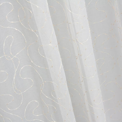 Gardinkappe Arizona 140 x 280 cm hvid broderi
