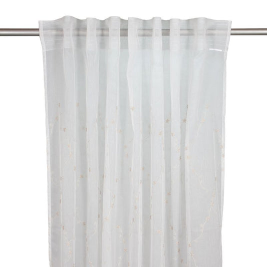Gardinstof Berlin 140 x 280 cm i creme-beige med broderi