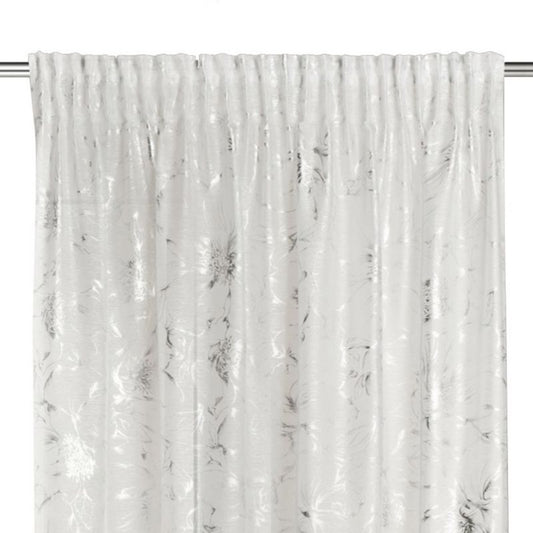 Eurofirany Feza gardin 140 x 300 cm hvid/sølv