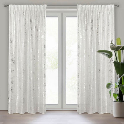 Eurofirany Feza gardin 140 x 300 cm hvid/sølv