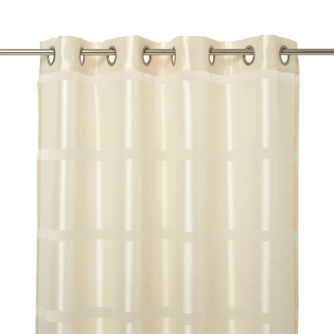 Gardinstof GoodHome Dokkle 140 x 300 cm kremfarvet