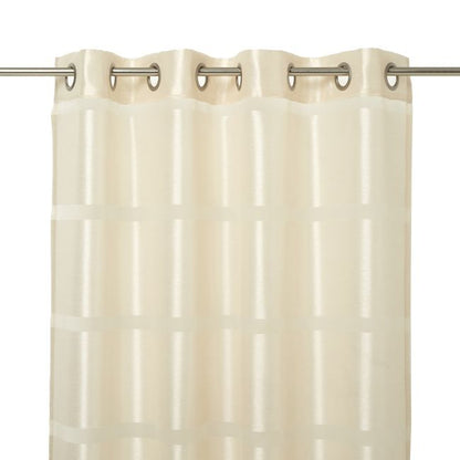 Gardinstof GoodHome Dokkle 140 x 300 cm kremfarvet