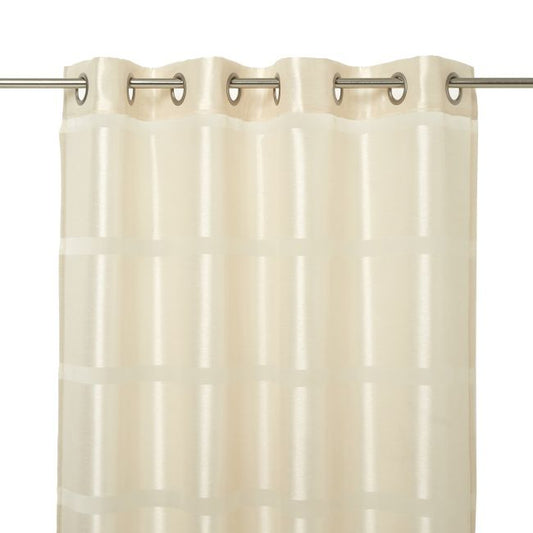 Gardinstof GoodHome Dokkle 140 x 300 cm kremfarvet