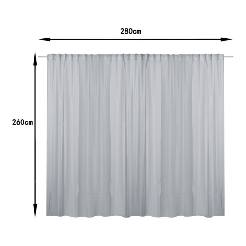 GoodHome Kymbe gardin 280 x 260 cm lysgrå